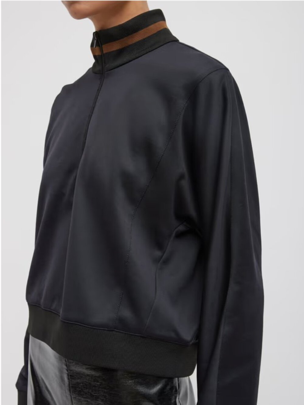 Tibi - Active Knit Cropped Sweatshirt